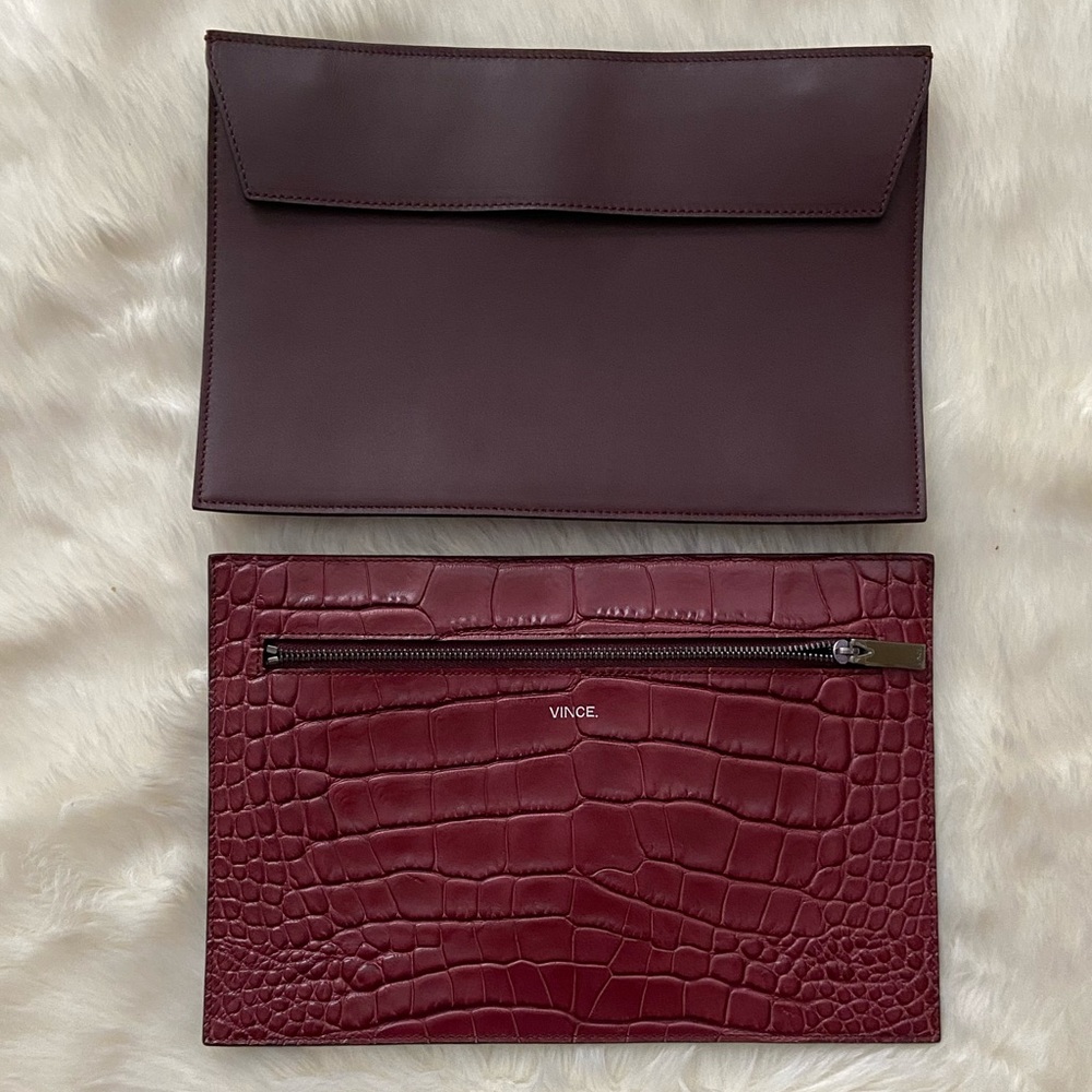 Vince Signature V Crocodile Embossed Tote - Picture 6 of 8